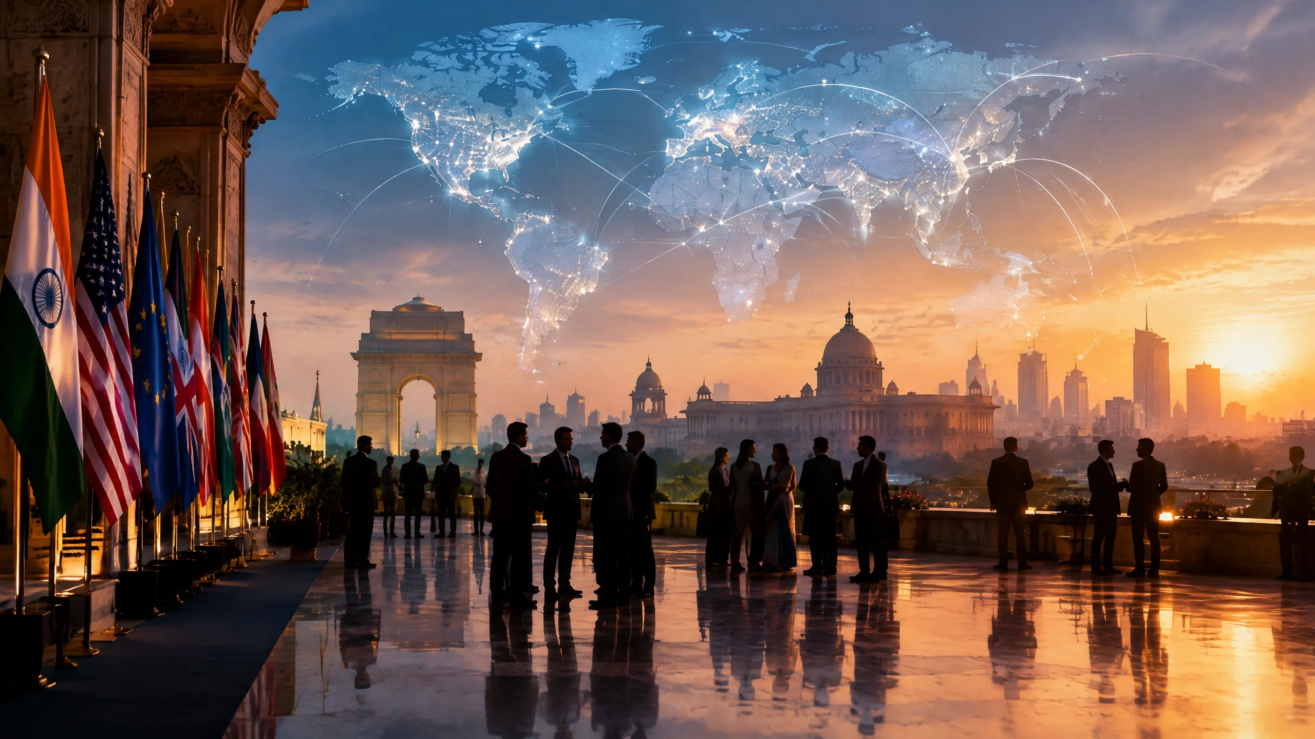Image placeholder for a Reddy News guide to the Bloomberg New Economy Forum 2026 in New Delhi