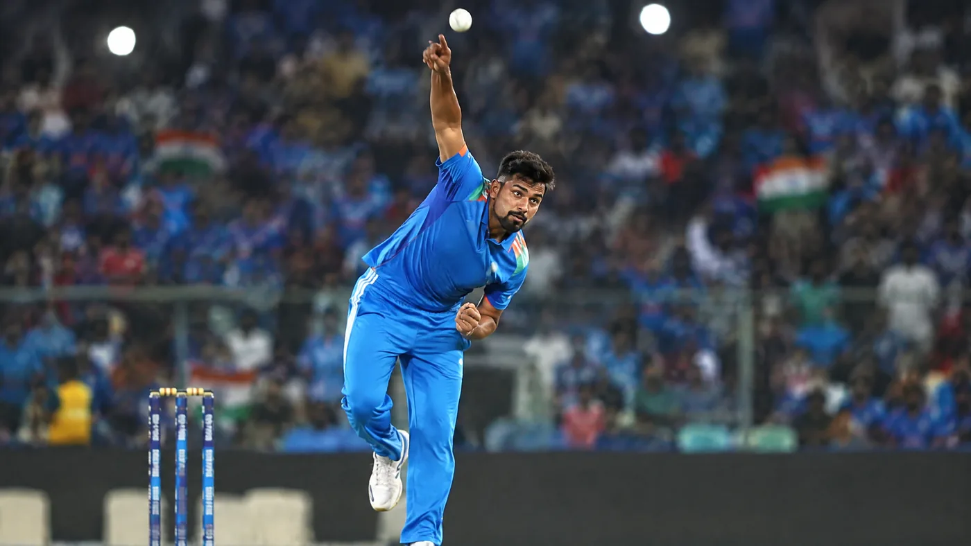 A fast bowler beginning a decisive spell