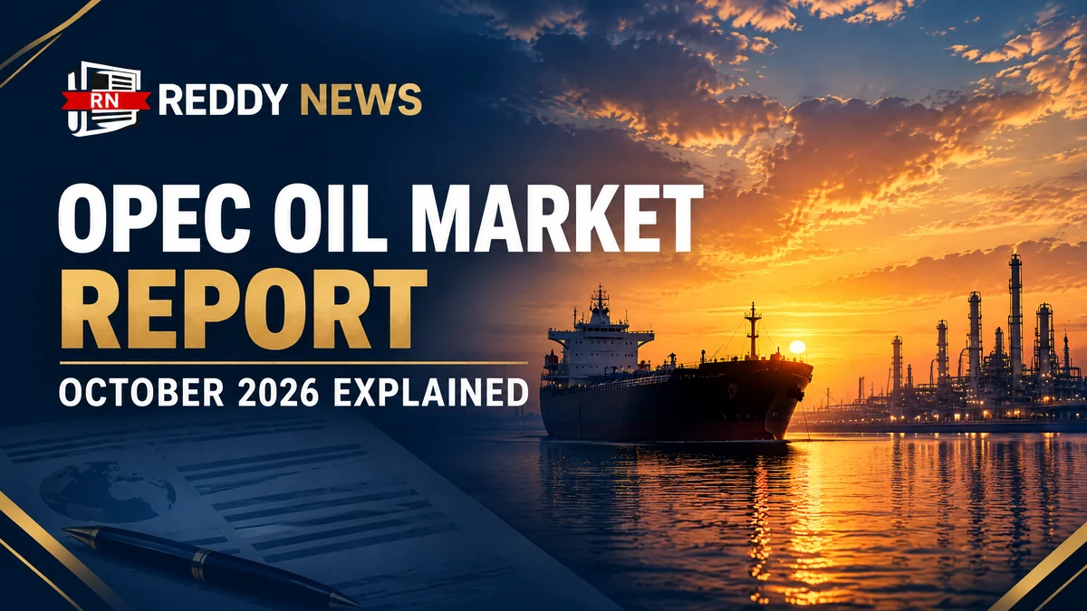 Original Reddy News editorial illustration for OPEC October 2026 Monthly Oil Market Report