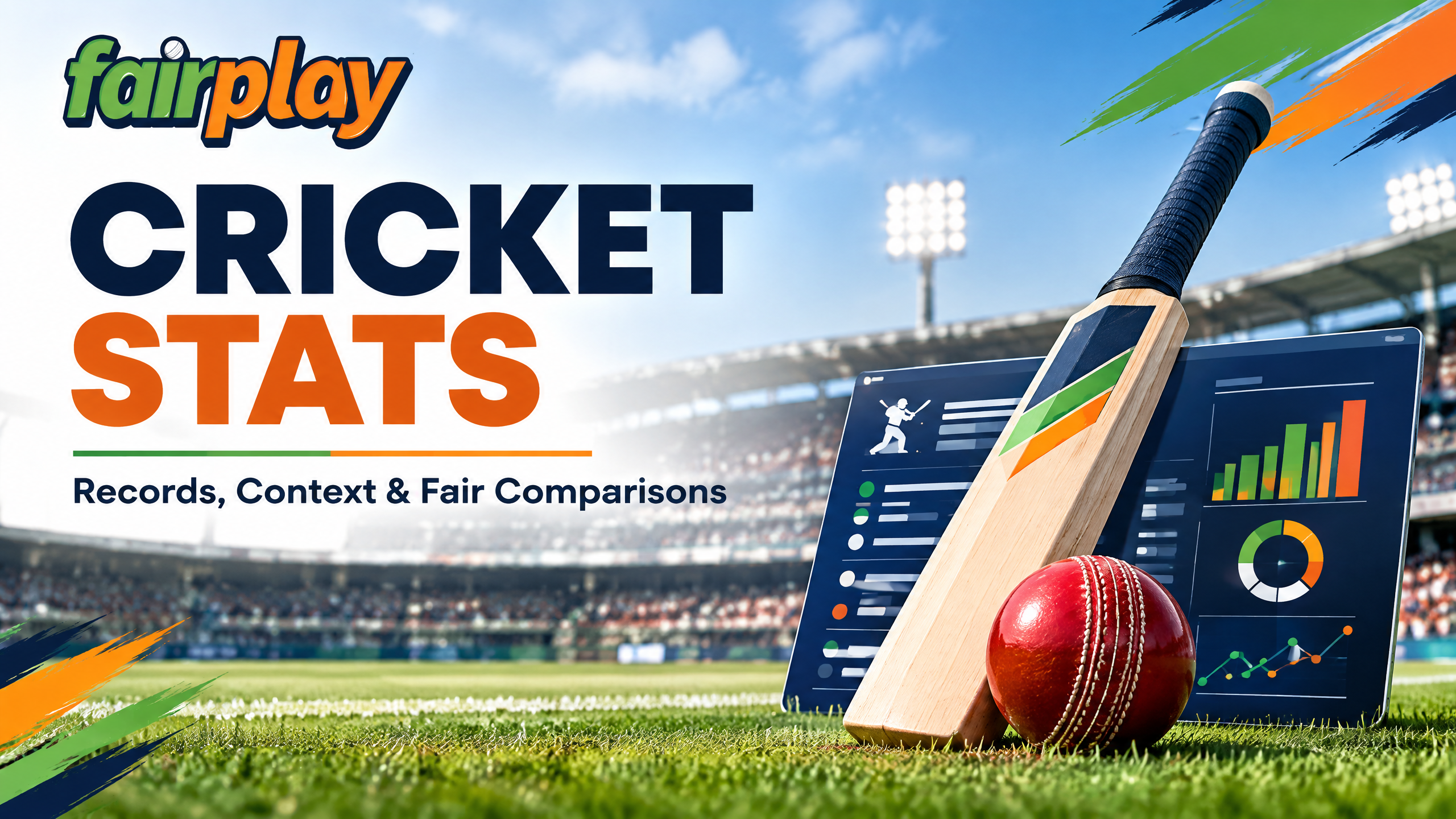 Fairplay Cricket Statistics and Records Guide: Facts, Analysis and Safe Cricket Research branded cricket banner