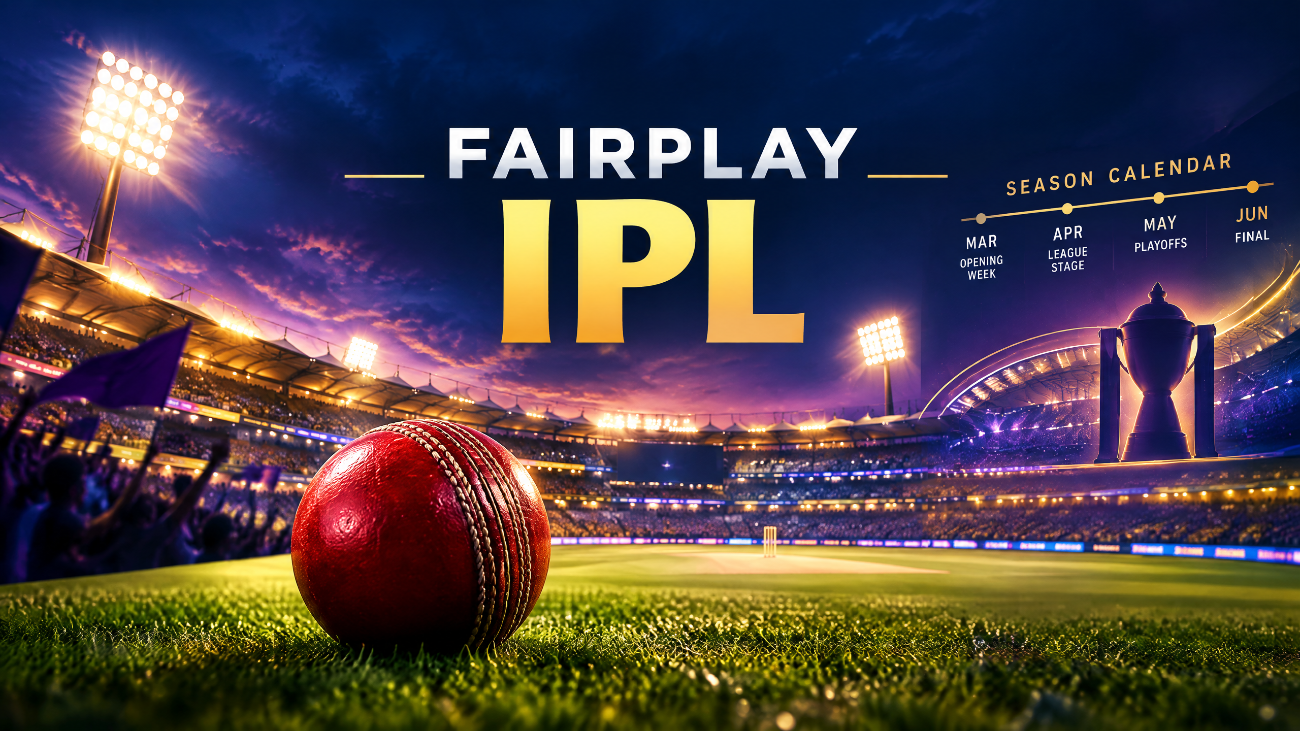 Fairplay IPL: IPL Guide: Season News, Schedules, Squads and Match Information branded cricket editorial banner