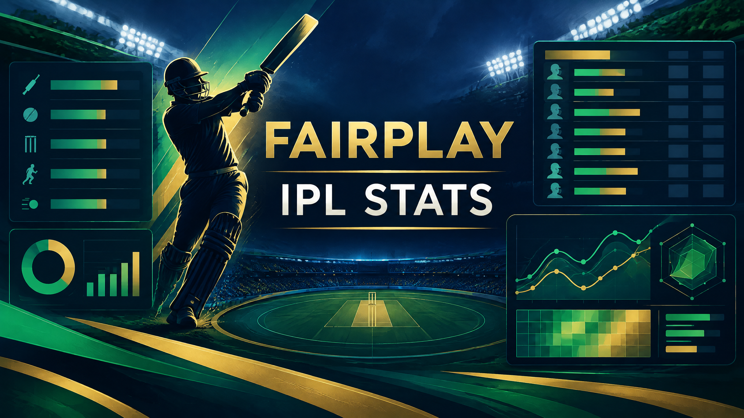 Fairplay IPL Stats: IPL Stats: How to Compare Players, Teams, Phases and Venues branded cricket editorial banner