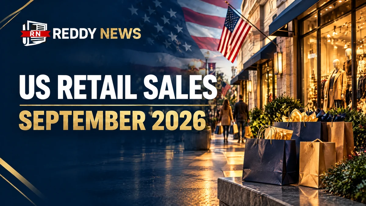 Original Reddy News editorial illustration for US Retail Sales September 2026: Release Time and Data Guide